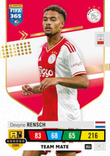 Devyne Rensch AFC Ajax 2023 FIFA 365 Team Mate #353